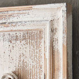 Elegant Traditional Vintage Rectangular Full-Length Mirror in Wabi-Sabi Fir Wood with Glass Accent for Entryways