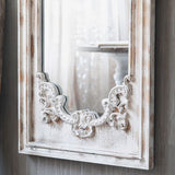 Elegant Traditional Vintage Rectangular Full-Length Mirror in Wabi-Sabi Fir Wood with Glass Accent for Entryways