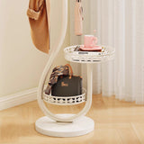 Contemporary Round Tree-Shaped Hall Tree in Carbon Steel and Marble for Bedroom & Entryways