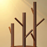 Contemporary Scandinavian Round Tree-Shaped Hall Tree with Swivel Coat Rack – Solid Pine Wood & MDF for Bedroom & Entryways