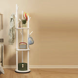 Contemporary Scandinavian Round Tree-Shaped Hall Tree with Swivel Coat Rack – Solid Pine Wood & MDF for Bedroom & Entryways