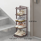 Modern Minimalist Iron Shoe Storage Rack in Square Pebble Pattern with Bake-Paint Finish — 5–10-Tier Options for Entryways & Living Rooms