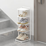 Modern Minimalist Iron Shoe Storage Rack in Square Pebble Pattern with Bake-Paint Finish — 5–10-Tier Options for Entryways & Living Rooms