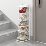 Modern Minimalist Iron Shoe Storage Rack in Square Pebble Pattern with Bake-Paint Finish — 5–10-Tier Options for Entryways & Living Rooms