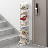 Modern Minimalist Iron Shoe Storage Rack in Square Pebble Pattern with Bake-Paint Finish — 5–10-Tier Options for Entryways & Living Rooms