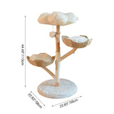 Contemporary Scandinavian Round Cloud-Shape Cat Tree in Natural Fruitwood MDF with Sisal and Velvet Fabric - Living Room Ready