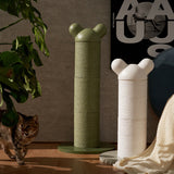 Modern Cylinder Cat Tree with HDPE Paper Rattan and Cold-Rolled Steel Frame – Contemporary Bedroom-Ready Design