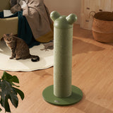 Modern Cylinder Cat Tree with HDPE Paper Rattan and Cold-Rolled Steel Frame – Contemporary Bedroom-Ready Design