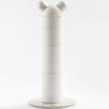 Modern Cylinder Cat Tree with HDPE Paper Rattan and Cold-Rolled Steel Frame – Contemporary Bedroom-Ready Design