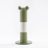 Modern Cylinder Cat Tree with HDPE Paper Rattan and Cold-Rolled Steel Frame – Contemporary Bedroom-Ready Design