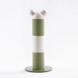 Modern Cylinder Cat Tree with HDPE Paper Rattan and Cold-Rolled Steel Frame – Contemporary Bedroom-Ready Design