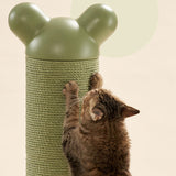 Modern Cylinder Cat Tree with HDPE Paper Rattan and Cold-Rolled Steel Frame – Contemporary Bedroom-Ready Design
