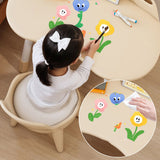 Modern Scandinavian Oval Solid Wood Kids Desk & Chair Set — Eco-Panel, Rubber Injection-Molding, Height-Adjustable for Bedroom