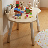 Modern Scandinavian Oval Solid Wood Kids Desk & Chair Set — Eco-Panel, Rubber Injection-Molding, Height-Adjustable for Bedroom