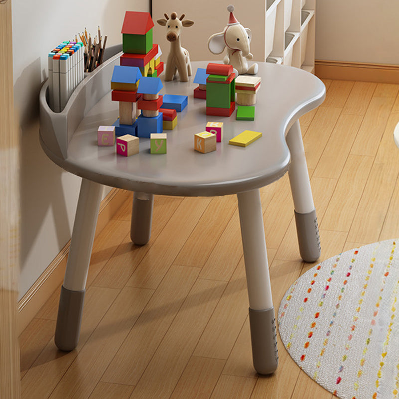 Modern Scandinavian Oval Solid Wood Kids Desk & Chair Set — Eco-Panel, Rubber Injection-Molding, Height-Adjustable for Bedroom