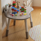 Modern Scandinavian Oval Solid Wood Kids Desk & Chair Set — Eco-Panel, Rubber Injection-Molding, Height-Adjustable for Bedroom