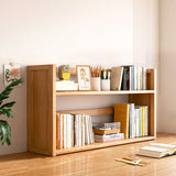 Contemporary Scandinavian Nano Bamboo MDF Storage Bookshelf – Rectangular, 2- or 3-Tier with 1 Drawer for Bedroom & Study