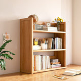 Contemporary Scandinavian Nano Bamboo MDF Storage Bookshelf – Rectangular, 2- or 3-Tier with 1 Drawer for Bedroom & Study