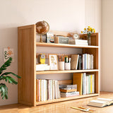 Contemporary Scandinavian Nano Bamboo MDF Storage Bookshelf – Rectangular, 2- or 3-Tier with 1 Drawer for Bedroom & Study