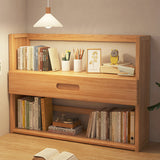 Contemporary Scandinavian Nano Bamboo MDF Storage Bookshelf – Rectangular, 2- or 3-Tier with 1 Drawer for Bedroom & Study
