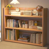 Contemporary Scandinavian Nano Bamboo MDF Storage Bookshelf – Rectangular, 2- or 3-Tier with 1 Drawer for Bedroom & Study