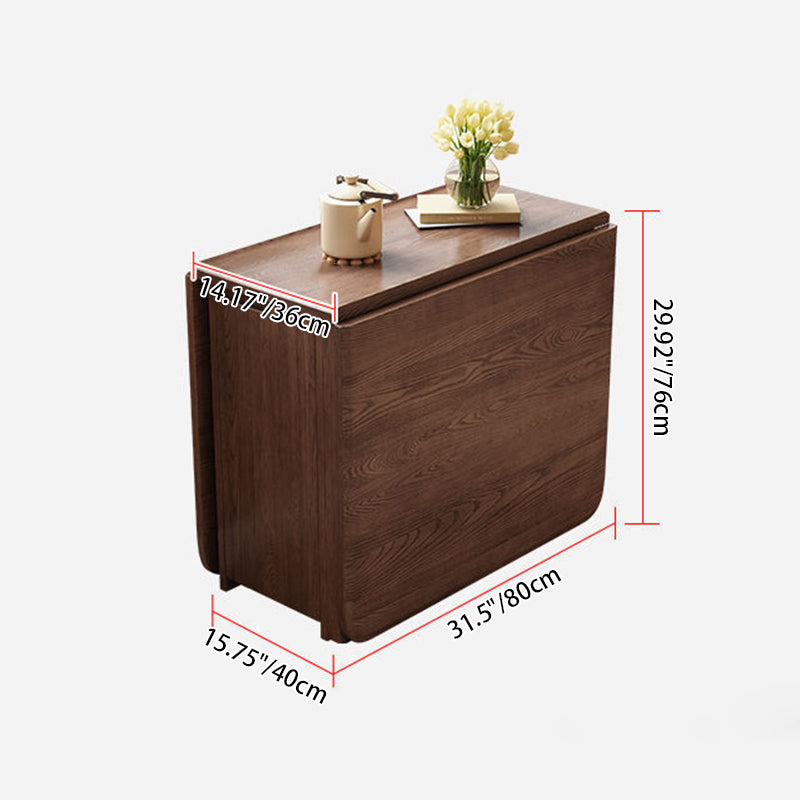 Contemporary Scandinavian Rectangular Rubberwood Desk & Foldable Chair Set – Solid Wood with Multi-Layer Panel, Ideal for Living & Dining Rooms