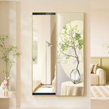 Contemporary Rectangular Full-Length Mirror in Float Glass with Push-Slide PS Frame – Decorative Wall Mirror for Living Room & Entryways