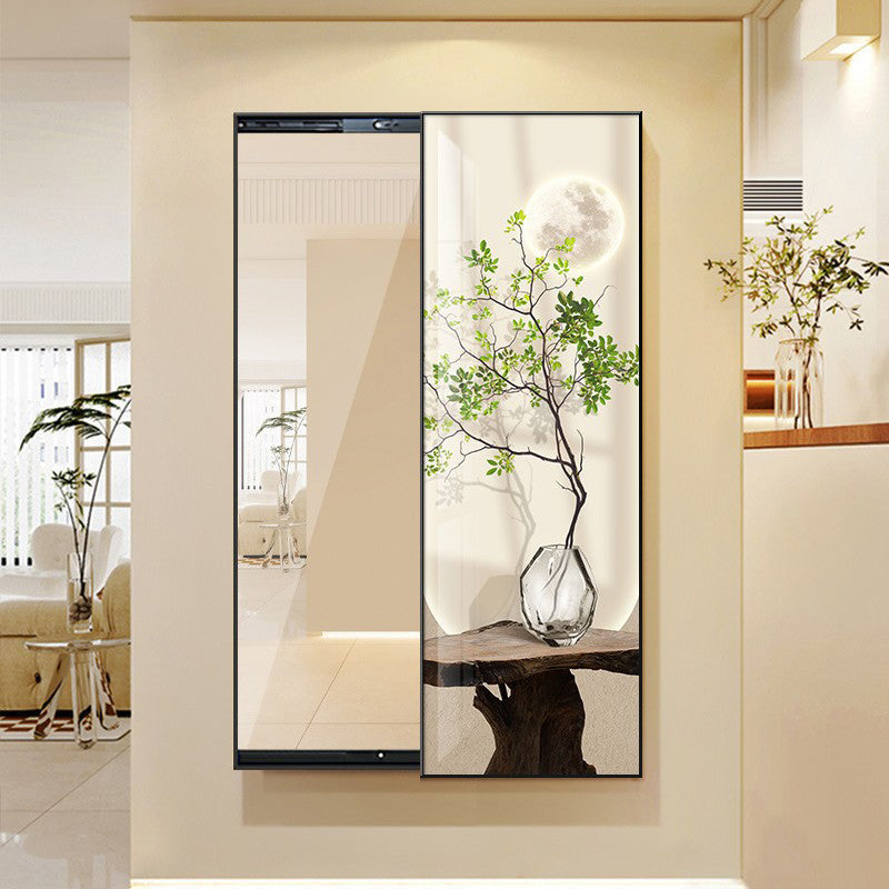 Contemporary Rectangular Full-Length Mirror in Float Glass with Push-Slide PS Frame – Decorative Wall Mirror for Living Room & Entryways