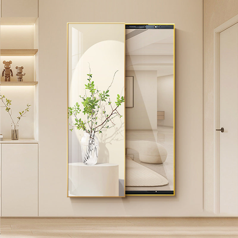 Contemporary Rectangular Full-Length Mirror in Float Glass with Push-Slide PS Frame – Decorative Wall Mirror for Living Room & Entryways
