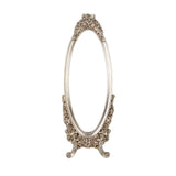 Traditional European Oval Full-Length Mirror with PU Faux-Wood Frame and Float Glass – Perfect for the Bedroom