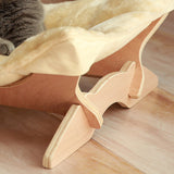 Modern Scandinavian Rectangular Cat Bed with Multi-Layer Solid Wood Panel and Soft Cotton Fabric – Ideal for Bedroom & Living Room