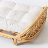 Traditional Farmhouse Rectangular Cat Bed with Handwoven Indonesian Rattan Fabric, Perfect for the Bedroom