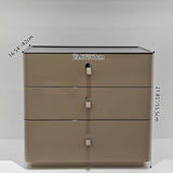 Modern Minimalist Nightstand with Quiet Sliding Rails – 3-Drawer, Large-Capacity Bedside Storage Table for the Bedroom