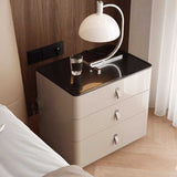 Modern Minimalist Nightstand with Quiet Sliding Rails – 3-Drawer, Large-Capacity Bedside Storage Table for the Bedroom