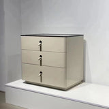 Modern Minimalist Nightstand with Quiet Sliding Rails – 3-Drawer, Large-Capacity Bedside Storage Table for the Bedroom