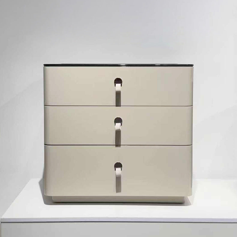 Modern Minimalist Nightstand with Quiet Sliding Rails – 3-Drawer, Large-Capacity Bedside Storage Table for the Bedroom