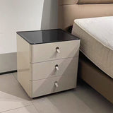 Modern Minimalist Nightstand with Quiet Sliding Rails – 3-Drawer, Large-Capacity Bedside Storage Table for the Bedroom
