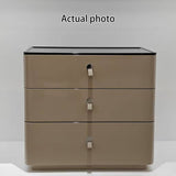 Modern Minimalist Nightstand with Quiet Sliding Rails – 3-Drawer, Large-Capacity Bedside Storage Table for the Bedroom