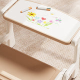 Chic Contemporary Rectangular HDPE Desk & Chair Set with Built-In Storage Cabinet for Living Room
