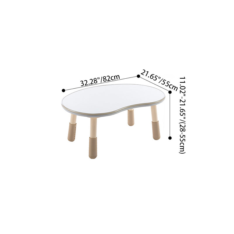 Modern Oval MDF Kids Table with Height-Adjustable PP Frame for Living Room & Bedroom