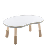 Modern Oval MDF Kids Table with Height-Adjustable PP Frame for Living Room & Bedroom