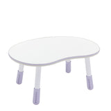 Modern Oval MDF Kids Table with Height-Adjustable PP Frame for Living Room & Bedroom