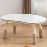 Modern Oval MDF Kids Table with Height-Adjustable PP Frame for Living Room & Bedroom