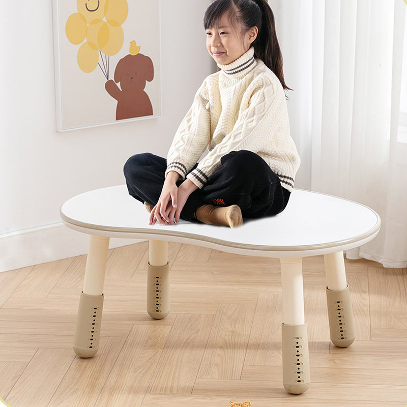 Modern Oval MDF Kids Table with Height-Adjustable PP Frame for Living Room & Bedroom