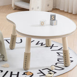 Modern Oval MDF Kids Table with Height-Adjustable PP Frame for Living Room & Bedroom