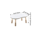 Modern Oval MDF Kids Table with Height-Adjustable PP Frame for Living Room & Bedroom