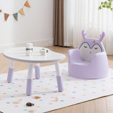Modern Oval MDF Kids Table with Height-Adjustable PP Frame for Living Room & Bedroom