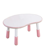 Modern Oval MDF Kids Table with Height-Adjustable PP Frame for Living Room & Bedroom