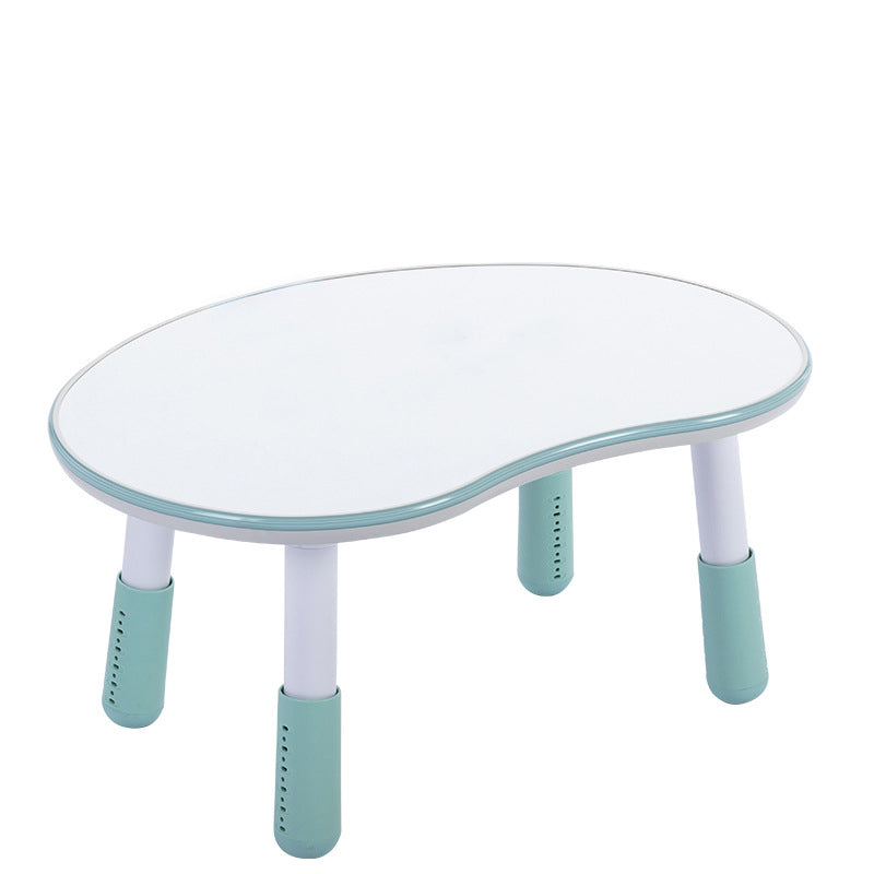 Modern Oval MDF Kids Table with Height-Adjustable PP Frame for Living Room & Bedroom