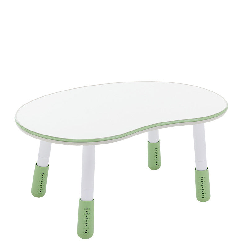Modern Oval MDF Kids Table with Height-Adjustable PP Frame for Living Room & Bedroom